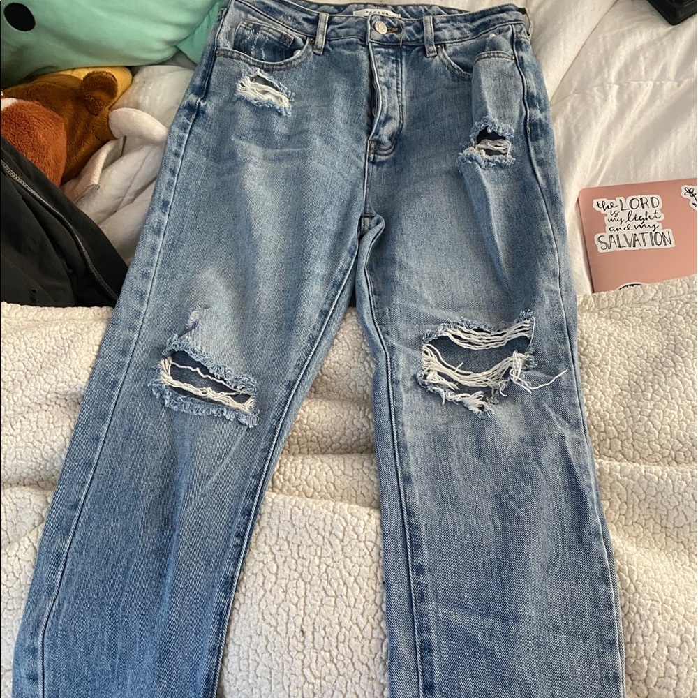 PacSun light wash mom jeans